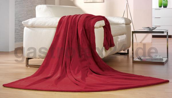 Mikrofaserdecke Memphis Premium rot